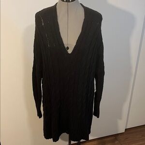 Free People Black Knit Sweater Dress